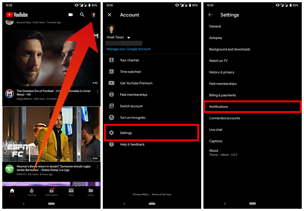 YouTube Settings Android