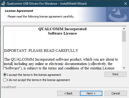 Qualcomm HS-USB QDLoader 9008 drivers T&C