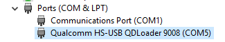 qualcomm hs-usb qdloader 9008 (com10)