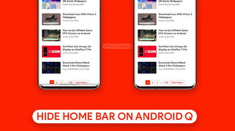 Hide Home Bar on Android Q