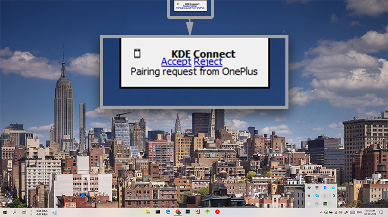 KDE Connect Windows notification