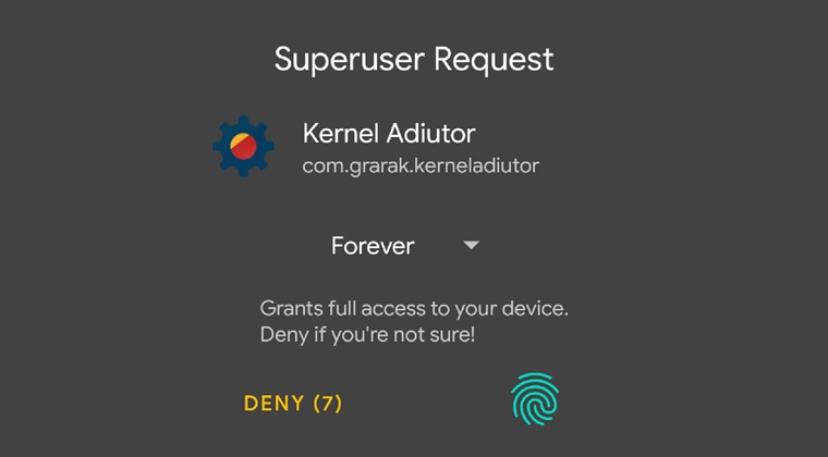 Magisk Superuser request