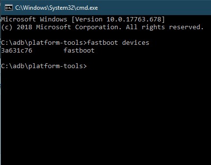fastboot devices mi a3