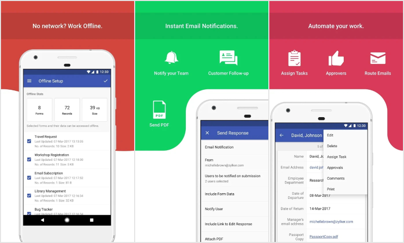 افضل 5 تطبيقات لإنشاء ومشاركة النماذج في اندرويد 2020 1 Mobile Forms App - Zoho Forms