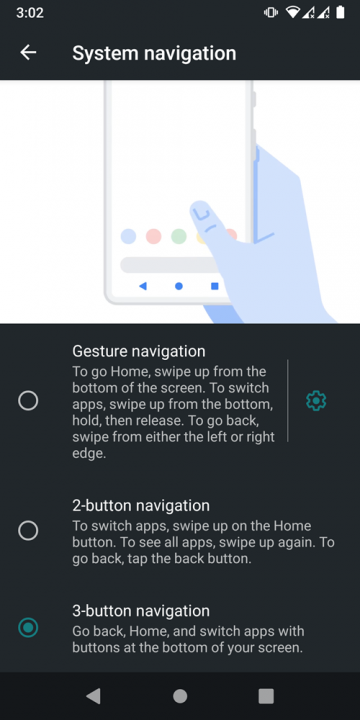 android 10 gestures