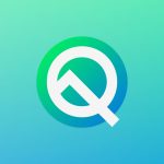 Android Q logo blue wallpaper