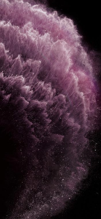 iPhone 11 pro purple particles wallpaper