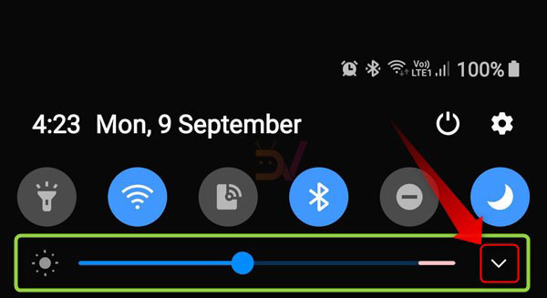 brightness adjustment bar