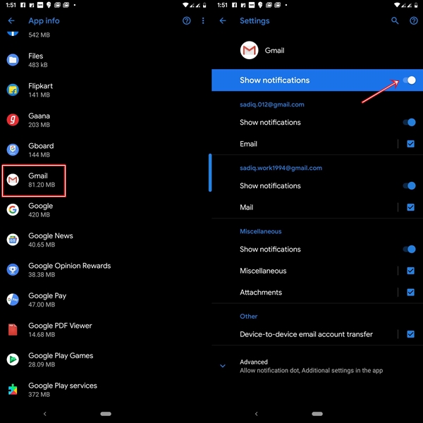 Android notifications