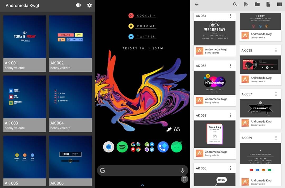 Andromeda KWGT Screenshots