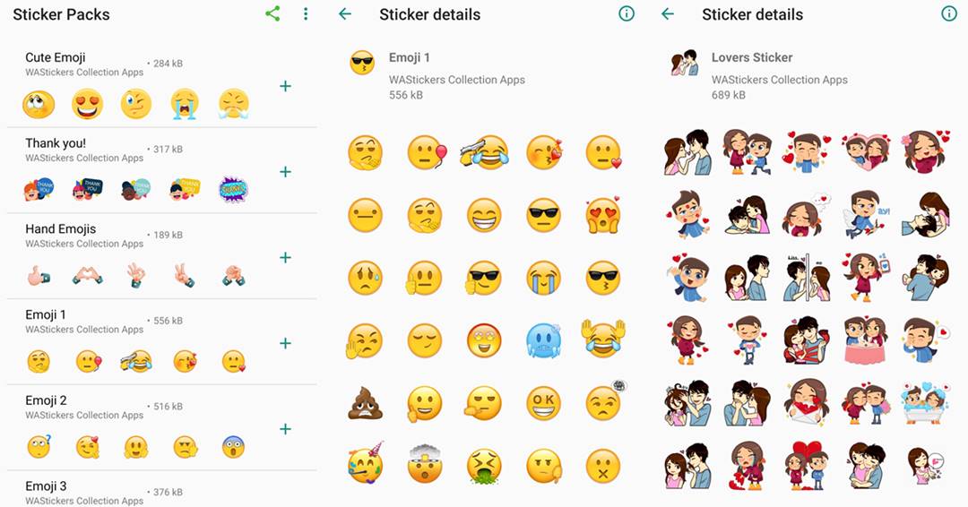 Big emojis screenshots