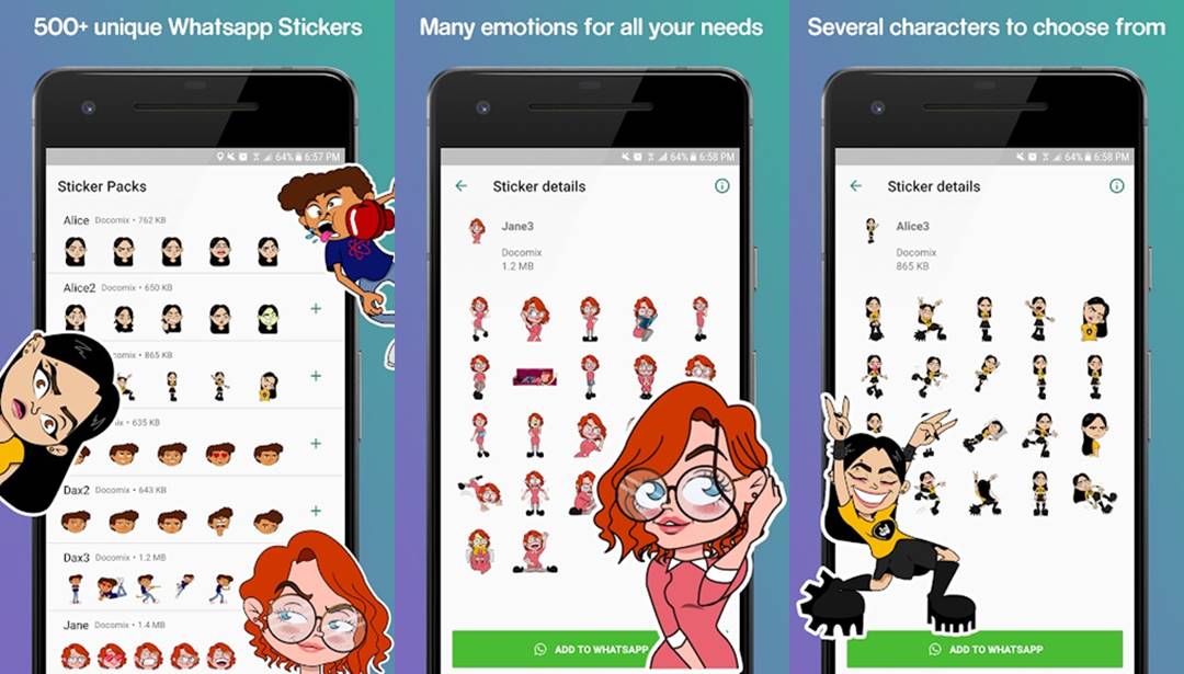 Characters Stickers WhatsApp