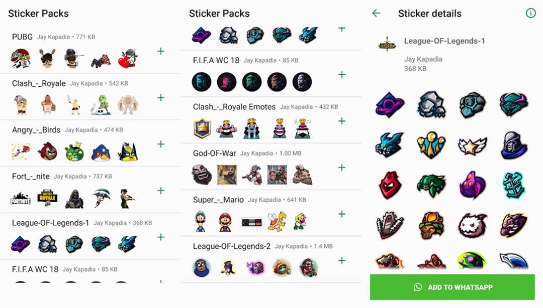 Game Stickers for WhatsApp