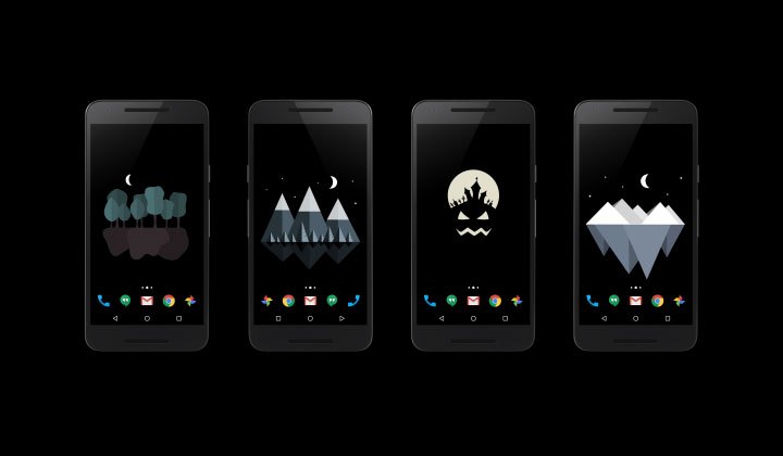 Material islands live wallpaper app