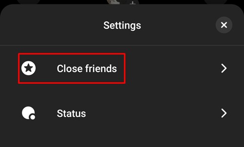 Threads Close Friends List Settings