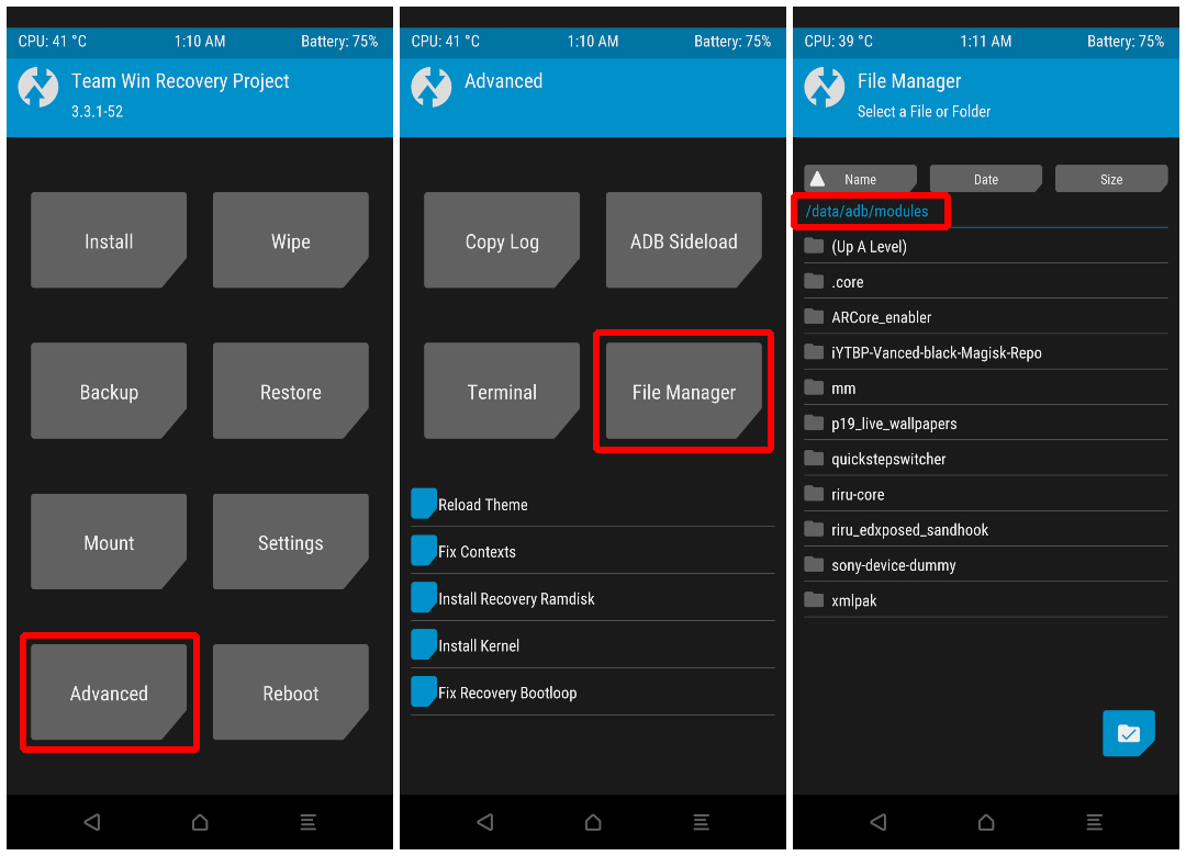 TWRP File Manager