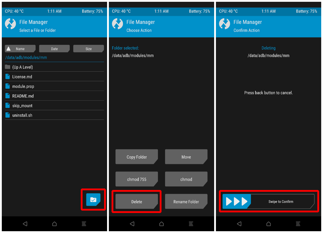 Uninstall Magisk Module from TWRP recovery