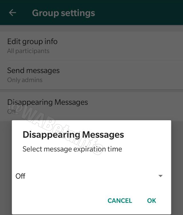 expiry dialog