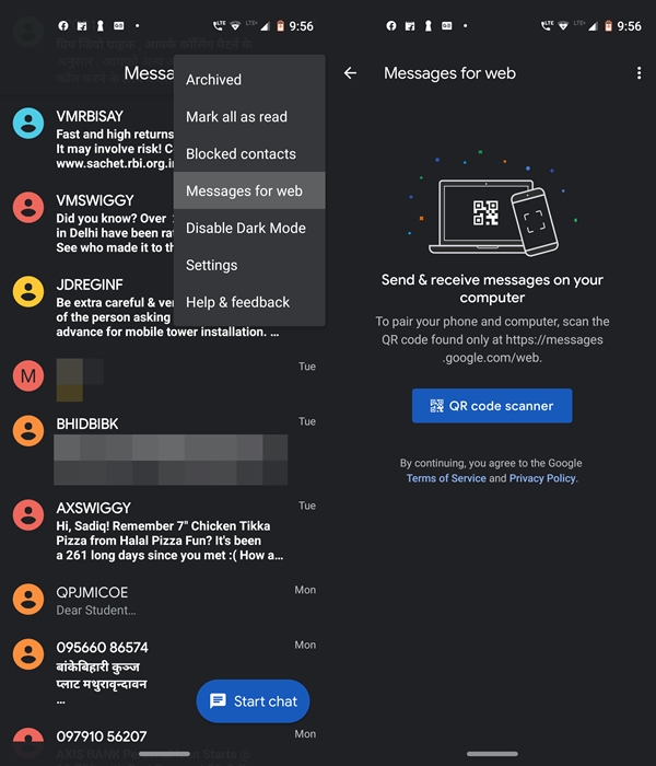 messages android