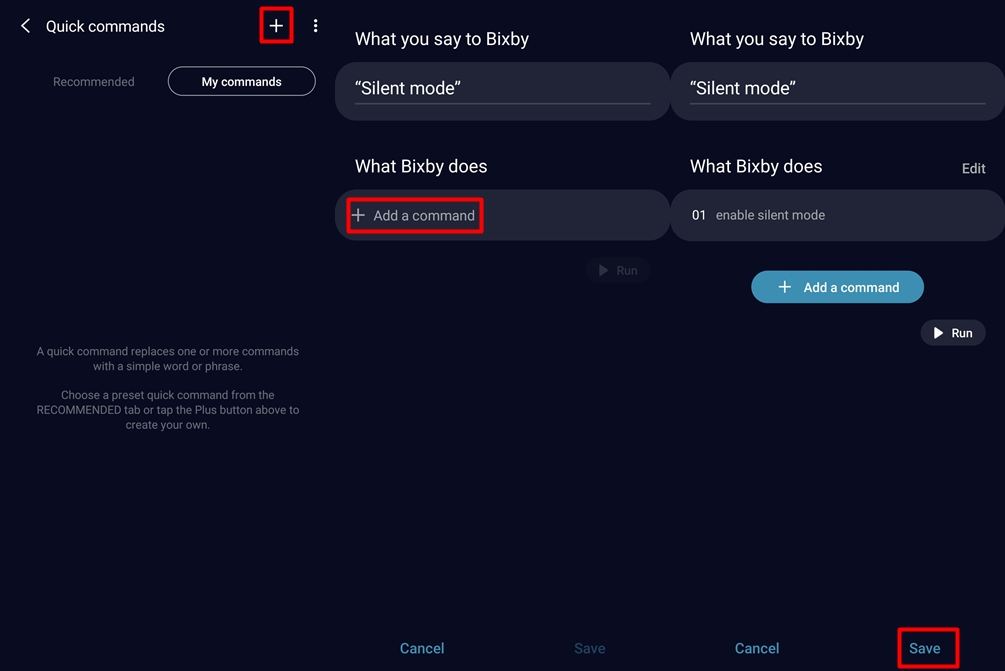 Bixby key custom commands