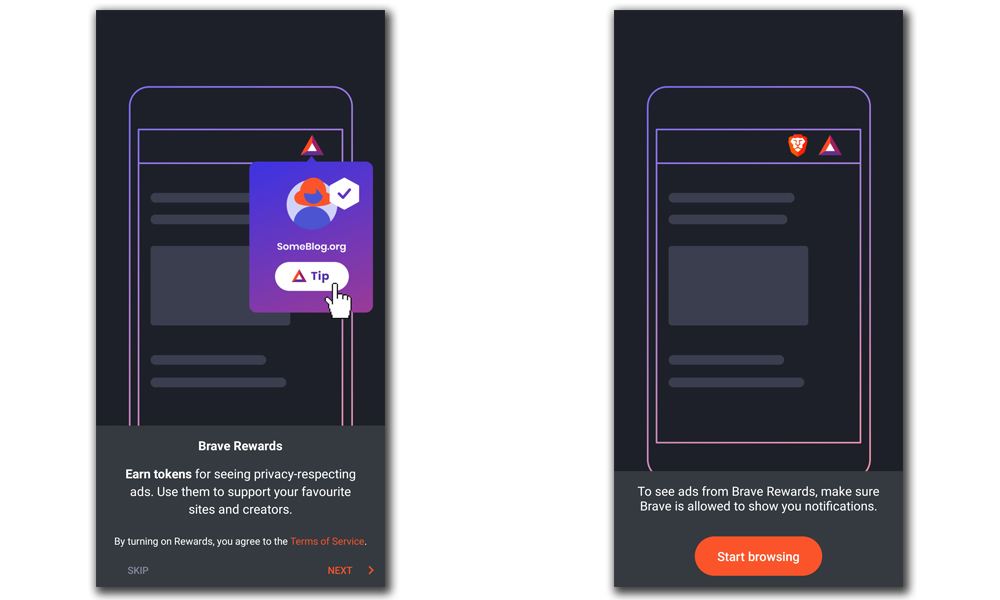 Brave Browser BAT rewards