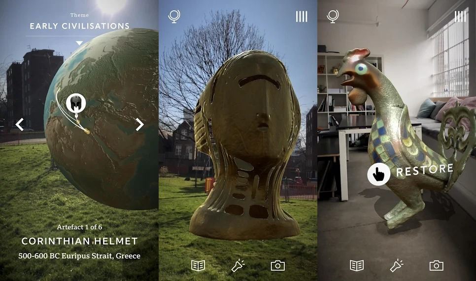 Civilisations augmented reality app