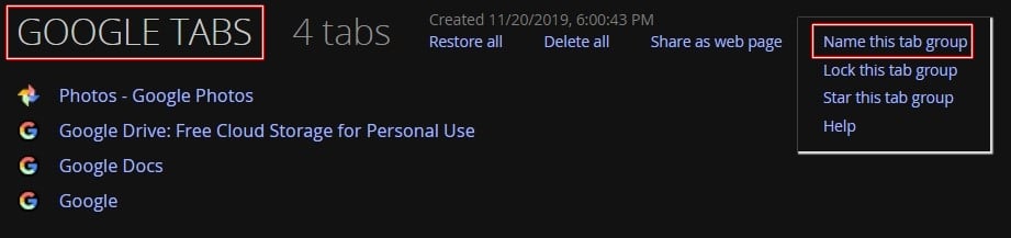 name chrome tab groups