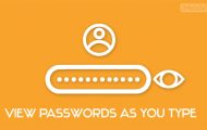 view typed password