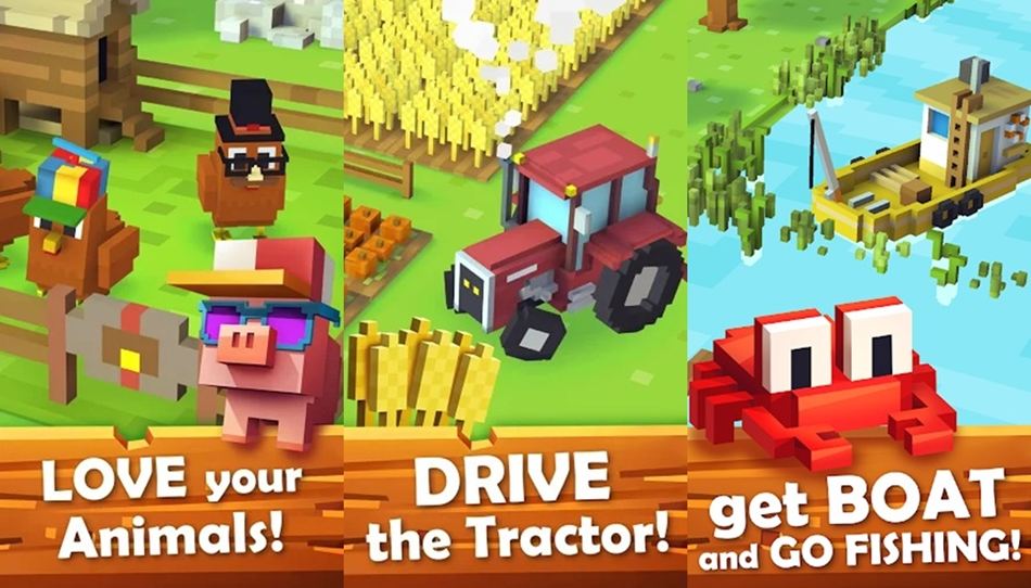 Blocky Farm farming games on Android
