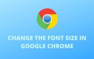 Font size in Google Chrome cover