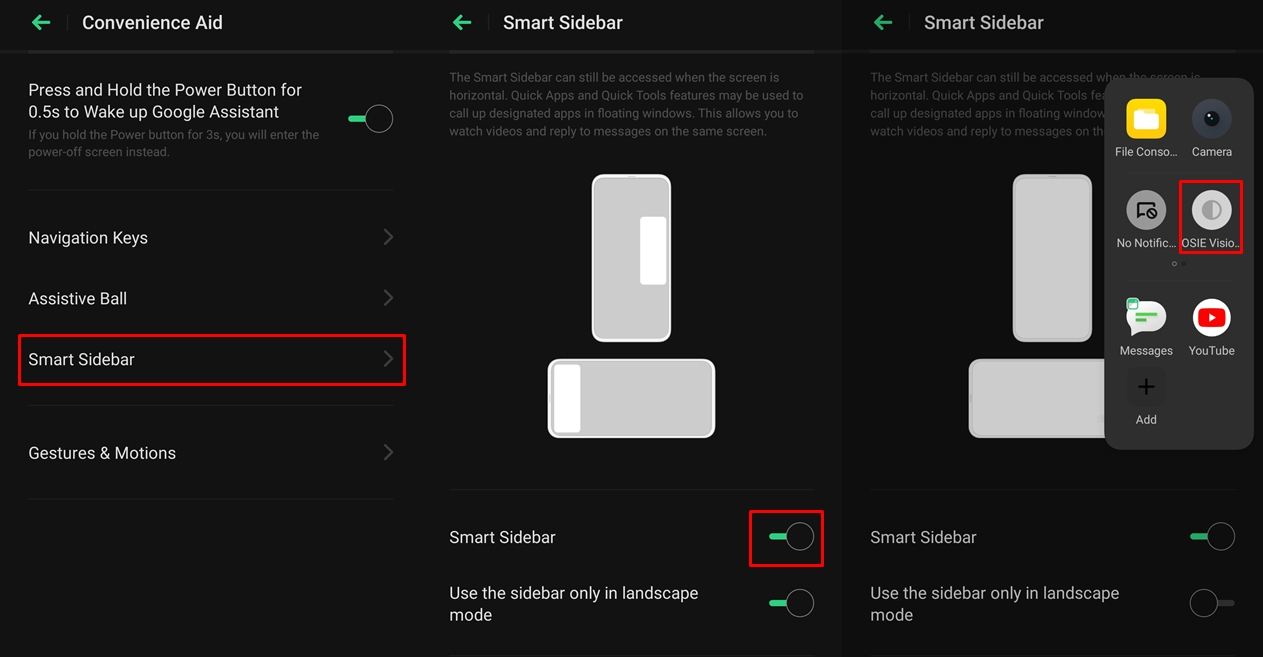 Smartside bar OSIE Vision Effect