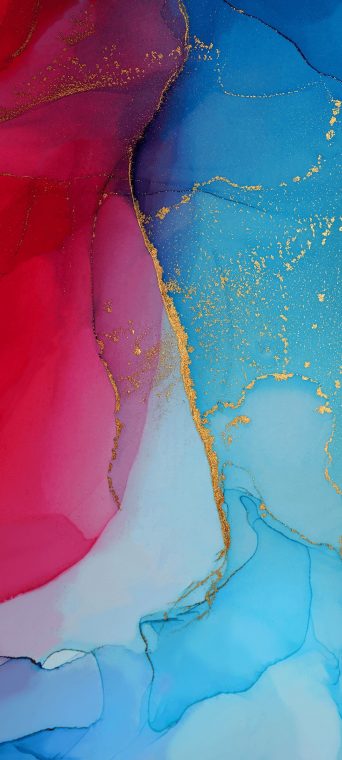 oppo reno 3 pro red blue abstract wallpaper