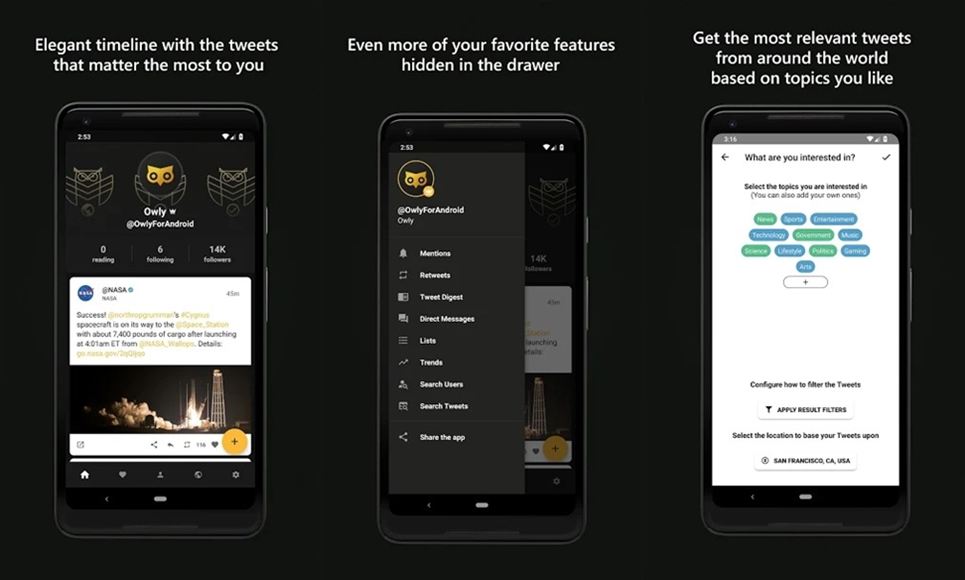 Owly Twitter app