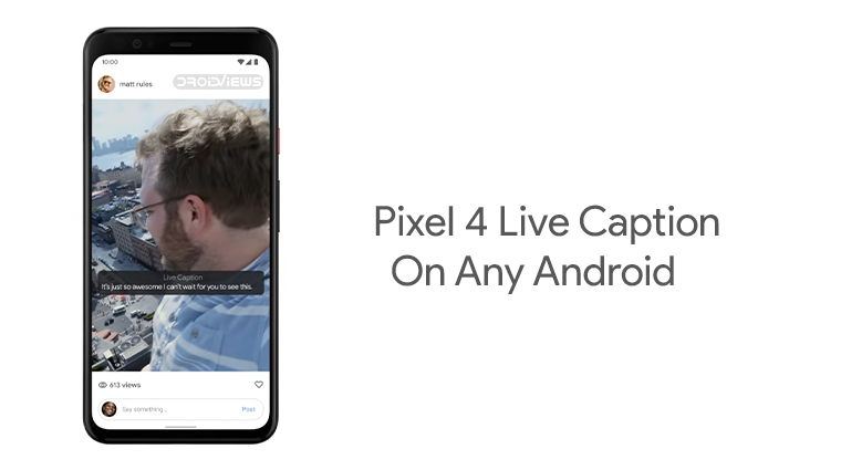 Pixel 4 Live Caption