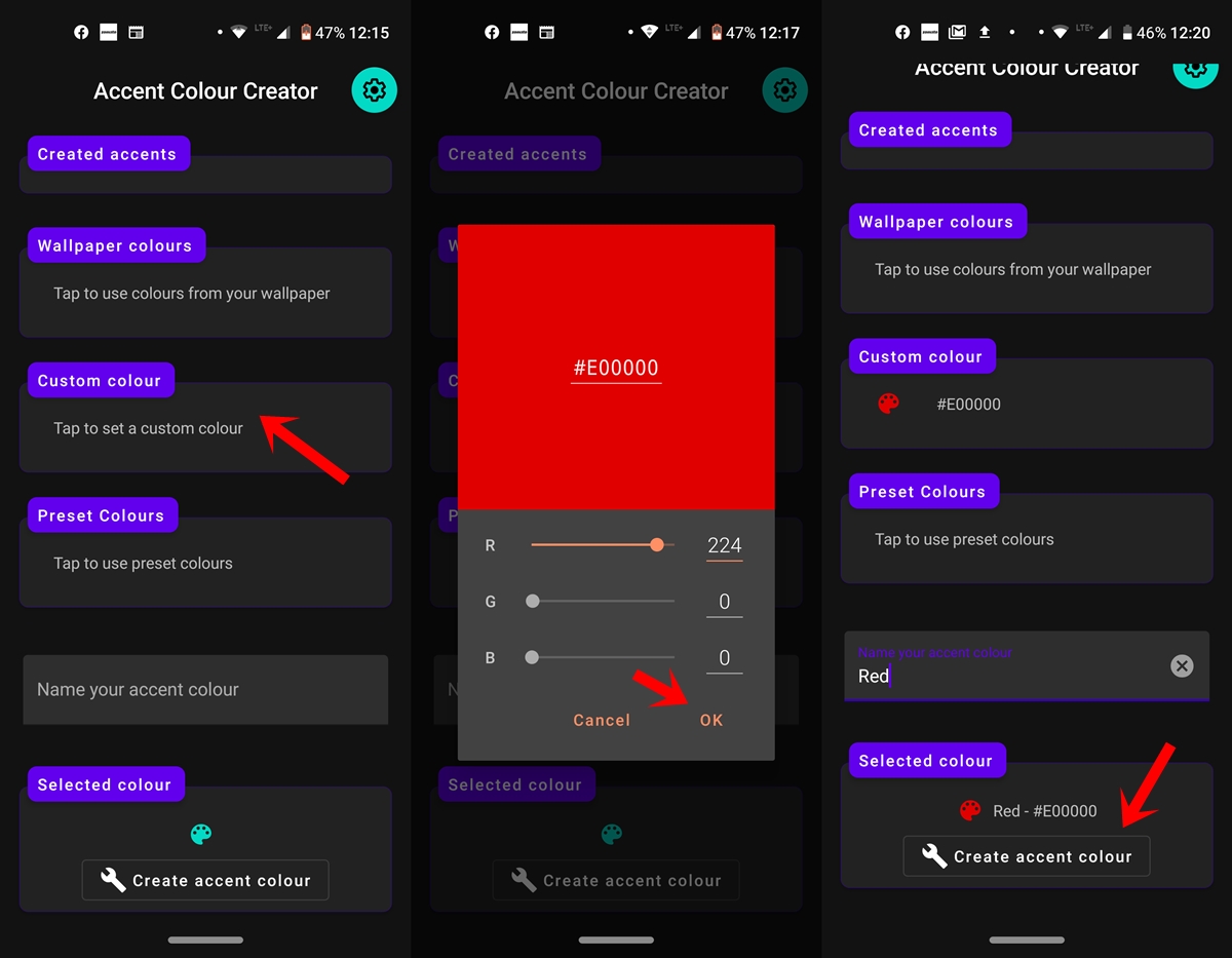 create accent color android