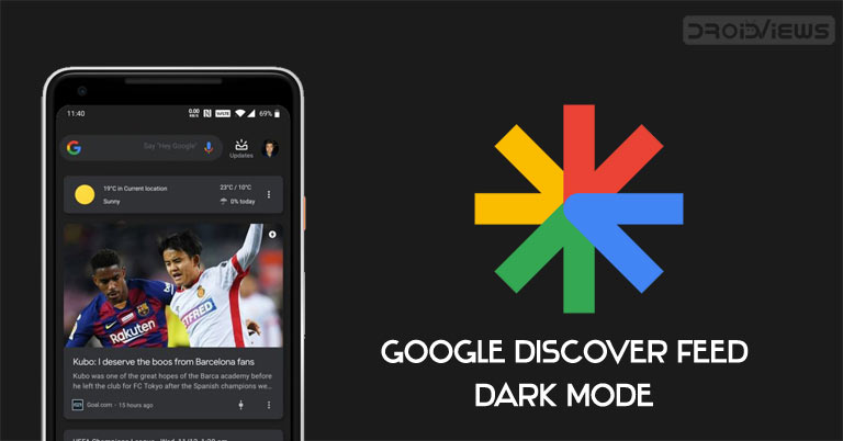google discover dark mode
