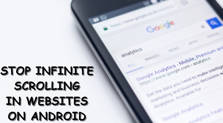 stop infinite scroll android