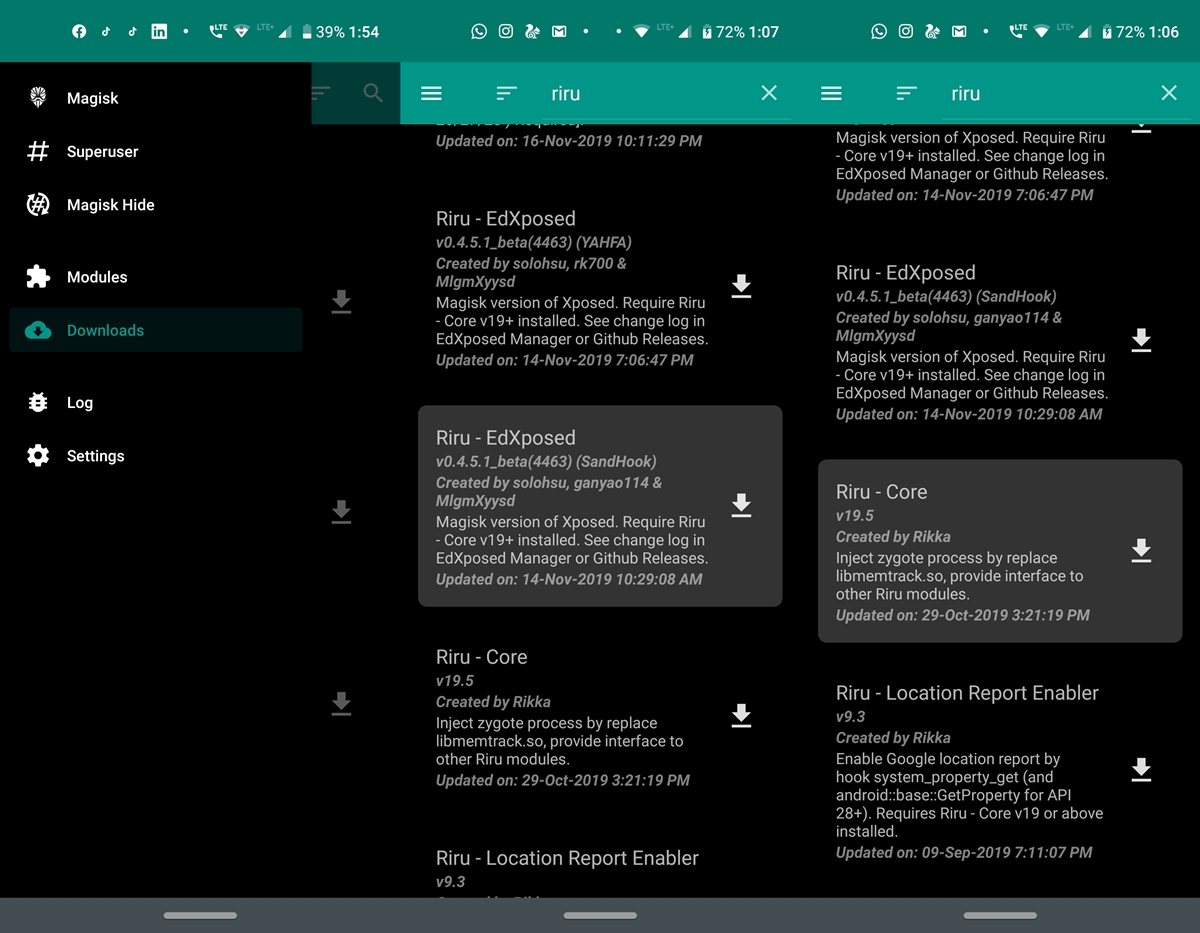 install xposed via magisk