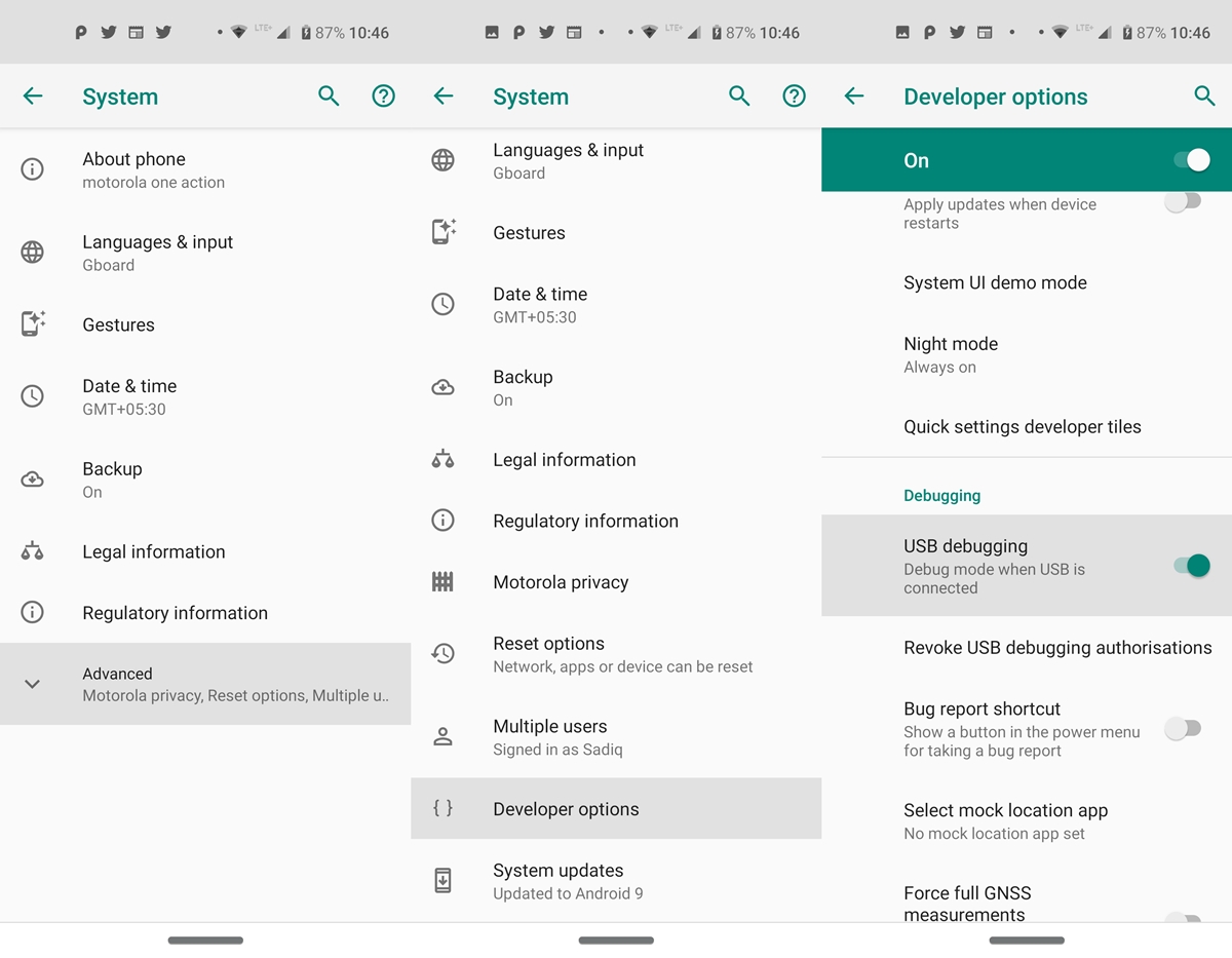 usb debugging android