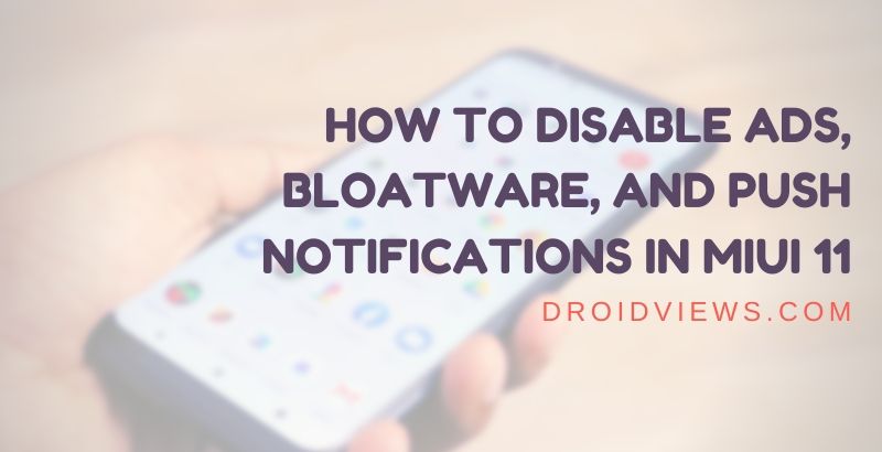 Disable MIUI 11 ads