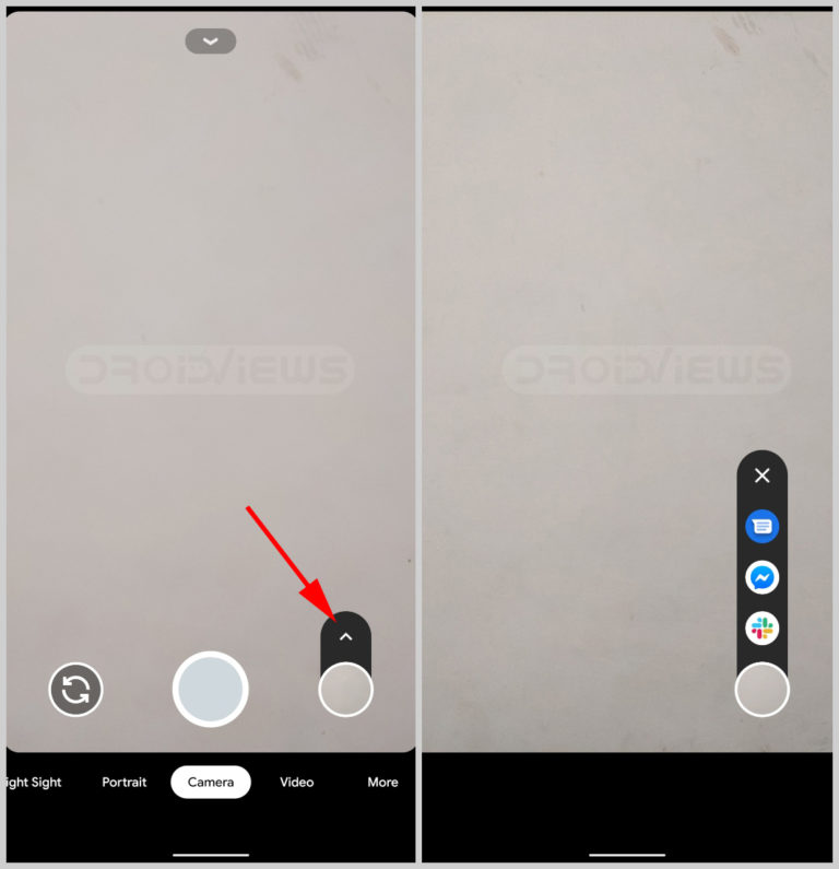 share photos directly from camera on Google Pixel