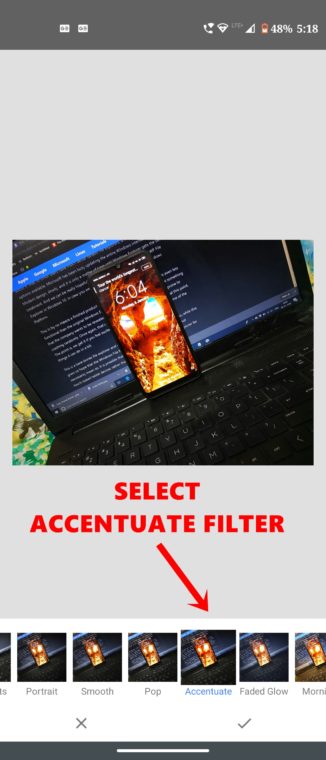 accentuate filter