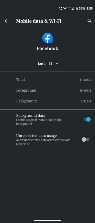 background data