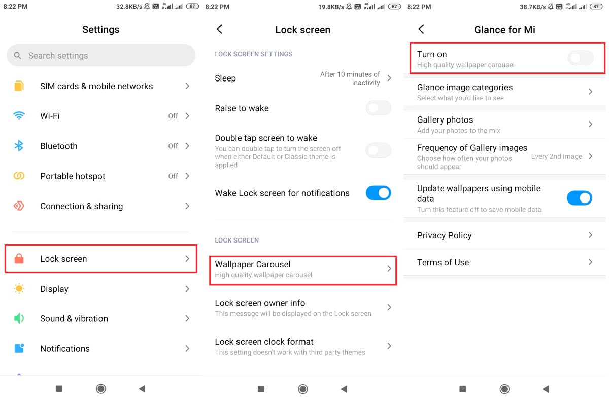 turn off wallpaper in miui 11