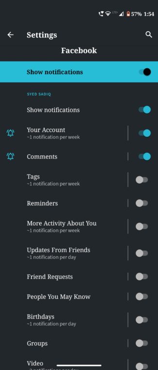 reset app notifications