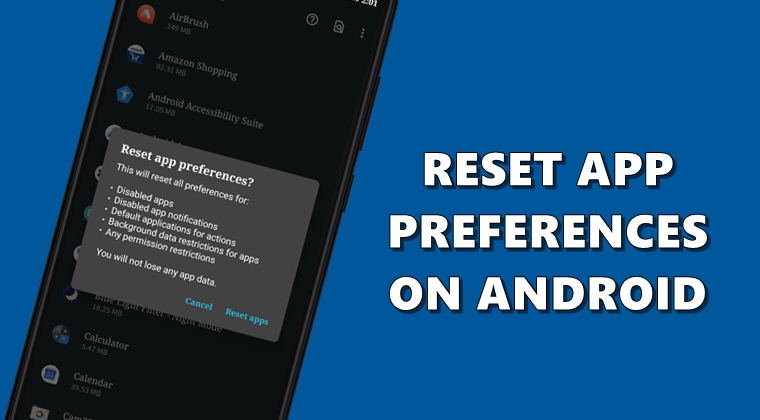 reset app preferences