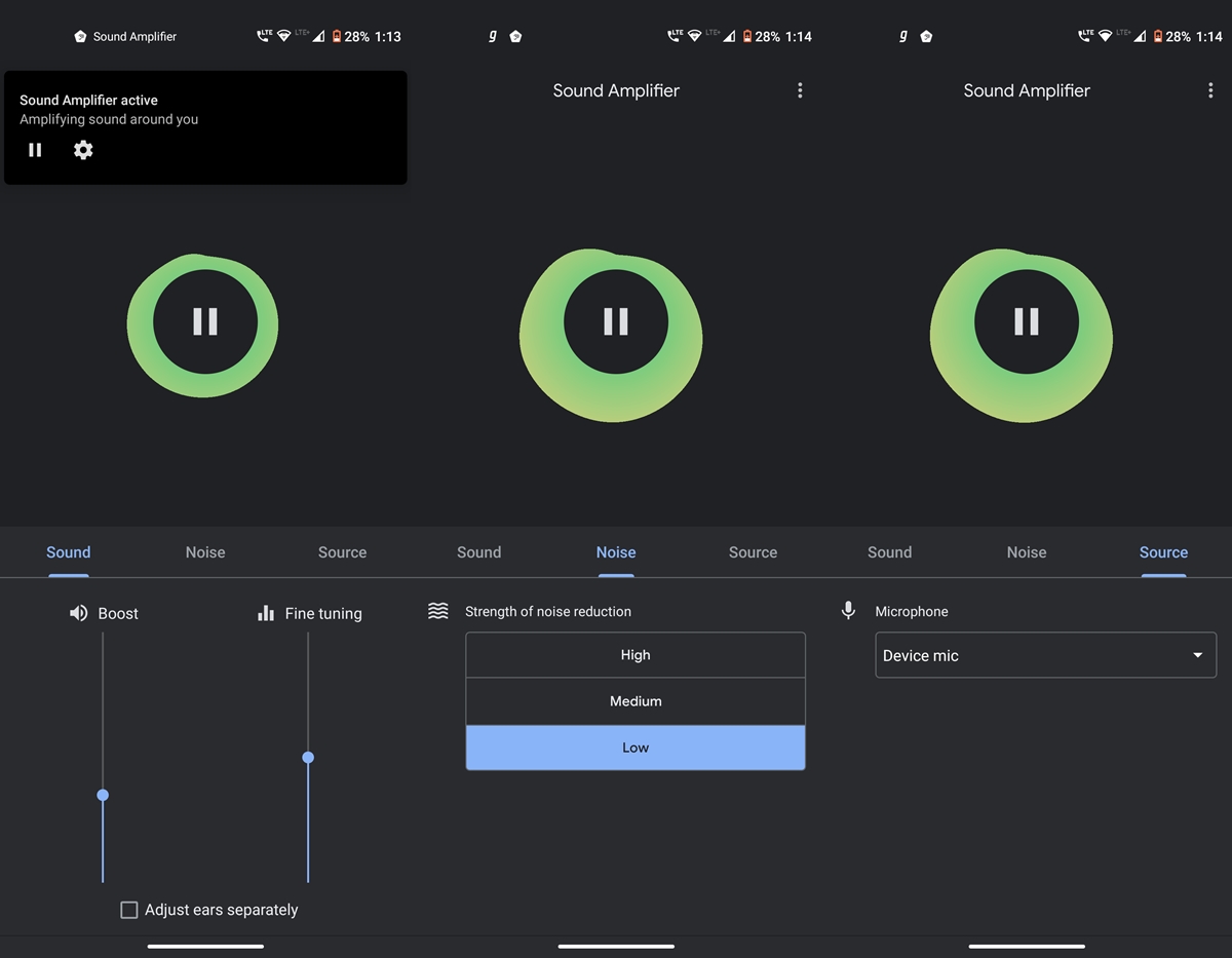 sound amplifier features