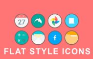Flat style icons cover