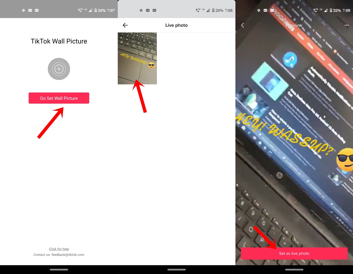 how to convert tiktok videos to live