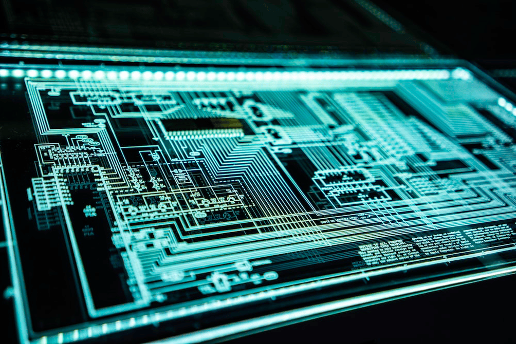 Graphic of a computer chip.